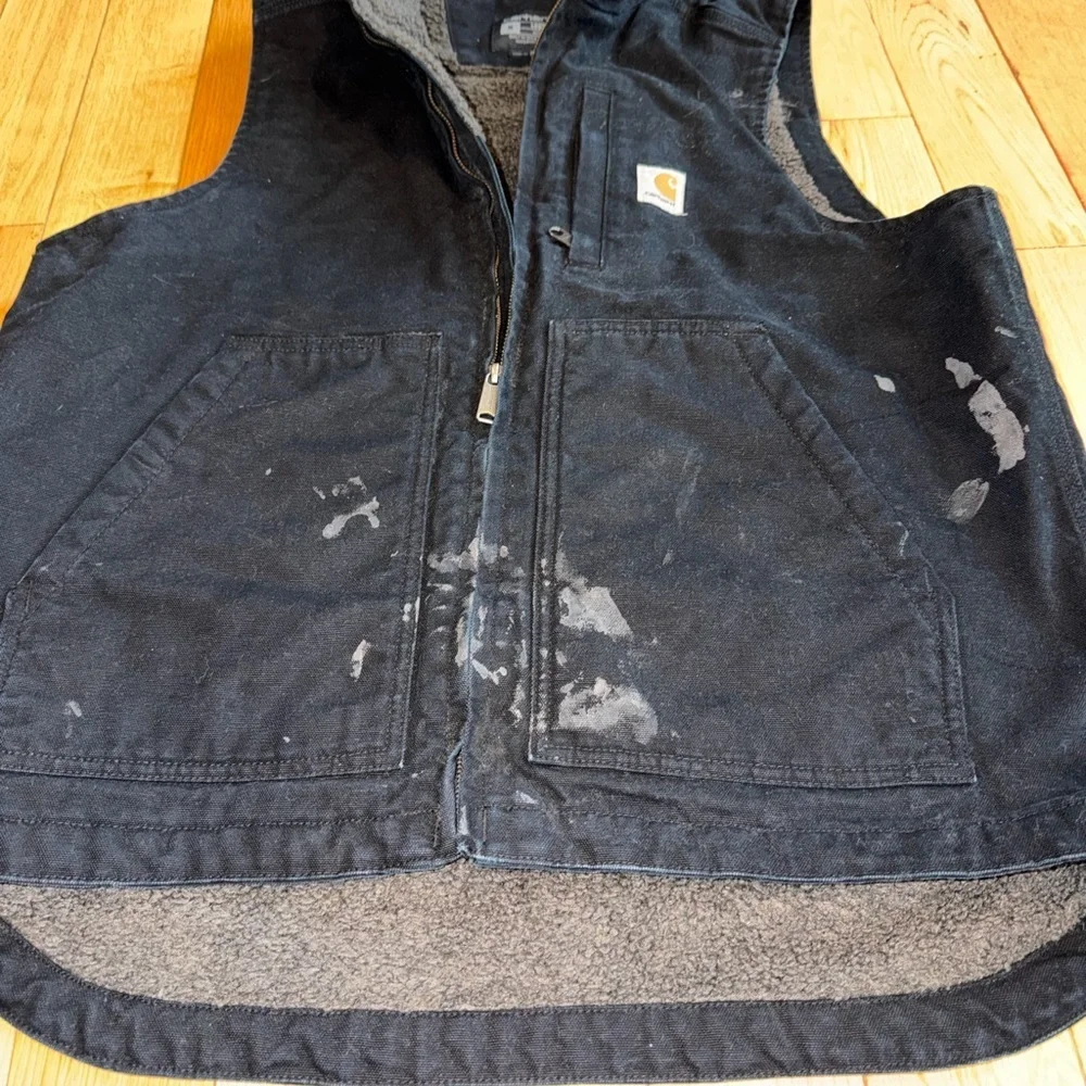 Carhartt mens Sherpa Lined Mock-neck Vest medium - Picture 2 of 8